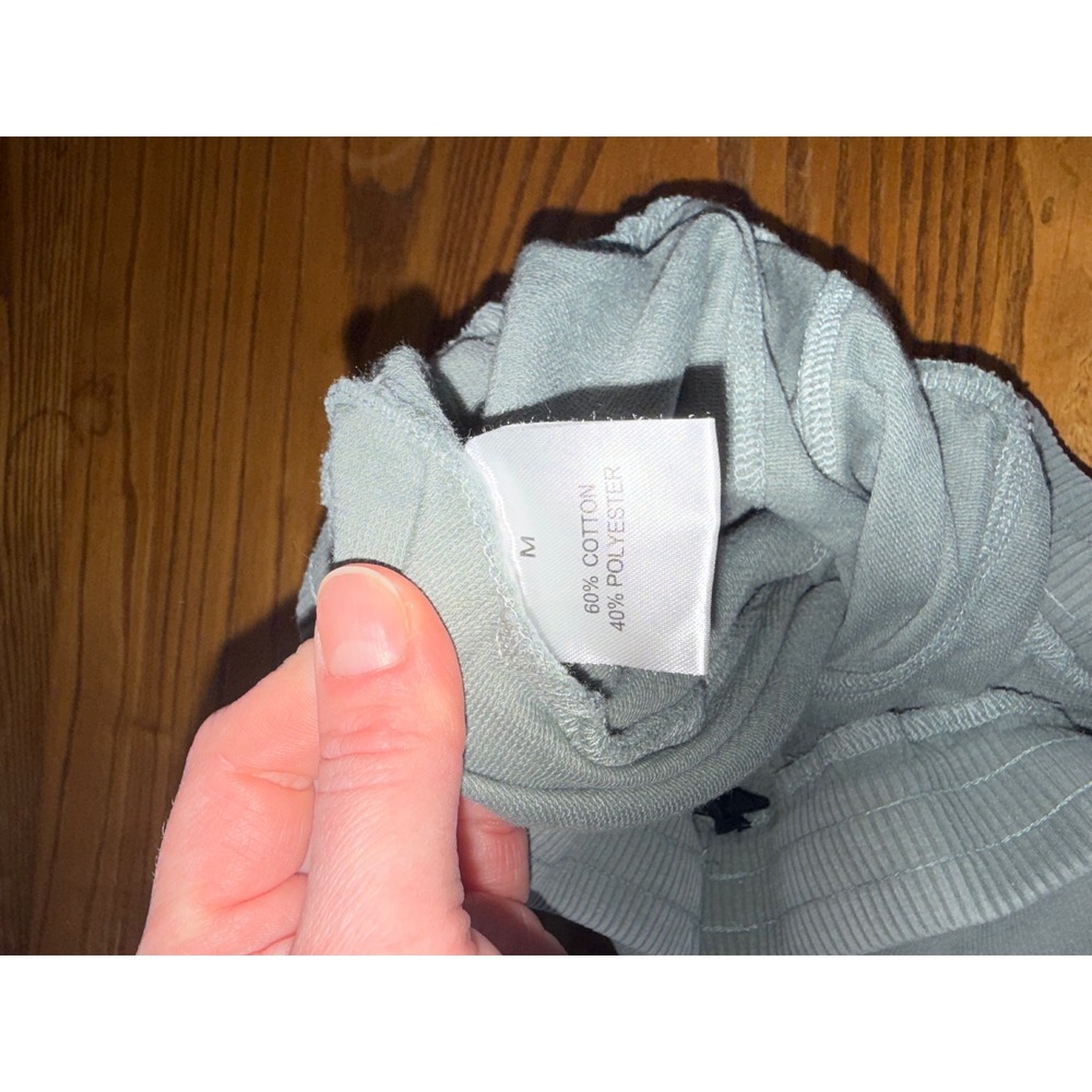 Jane + Delancey Sage Green Mineral Wash Joggers Womens Medium Drawstring Pockets - Picture 4 of 8
